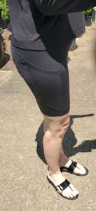 Milf shopping in spandex shorts with vpl