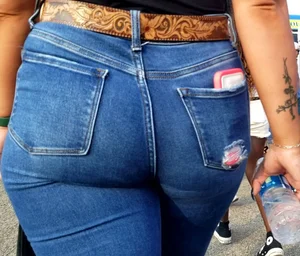 Sexy cowgirl in jeans