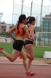 Candid track and field girls
