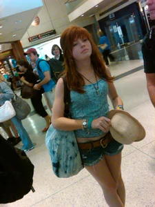 Cute Candid Redhead in Shorts at the Mall
