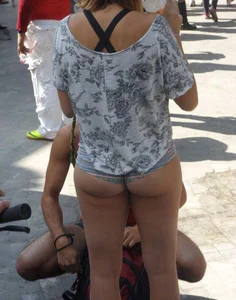 Very Tight Shorts Bubble Ass(Not OC)