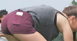 Candid teen butts and cheeks in shorts