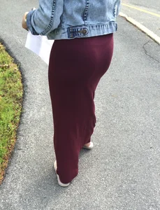 Big Ass in a Red Skirt Street Creepshots