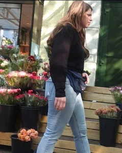 Various hot butts in tight jeans on the street and inside cafes, some teens too