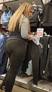 You Can See Her Thong Through Her Leggings!