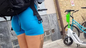 More of the girl in blue from my other post. She got a pretty amazing ass!