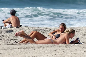 San Diego beach various sexy girls in bikinis