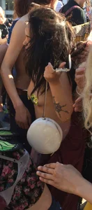 Drunk party girl with pasties on and upskirted