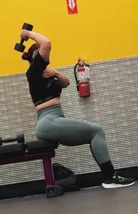 Latina in Green leggings knew I was capping