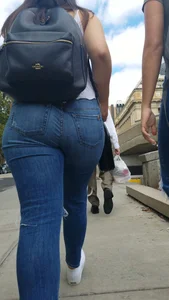 Two girls with nice asses walking in tight jeans