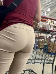 Tight petite slight vpl brunette milf with candy ass  OC