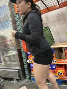 Sexy Asian in shorts
