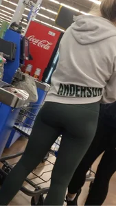 Hot Teens in Toga Pants at the Supermarket Voyeur Photos