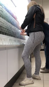 Teen shopping with her mom