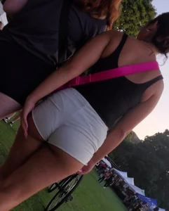 Incredible ass in white shorts with vtl