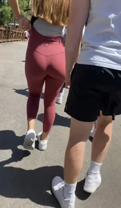 Must see! Nice Ass in red leggings   Not OC