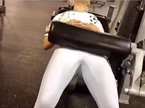 Sexy brunette gym girl in different leggings with a nice ass