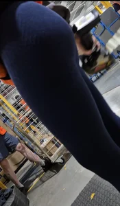 Petite warehouse worker cute bum