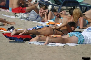 Sexy beach and bikini girls