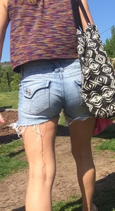 Milf booty in denim shorts