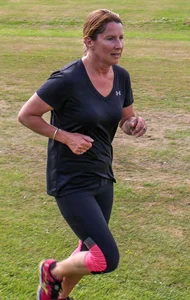 Candid track girls and runners