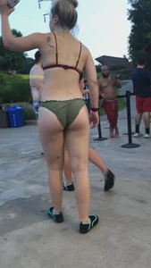 Party girls in bikinis, thongs and swimsuits
