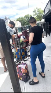 Huge ass bbl latina vpl blue leggings