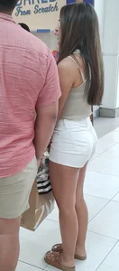 A Beauty in White Shorts