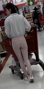 Tiny teen in pink leggings at Target - for the win