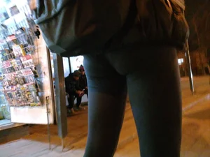 Small Ass in Tight Pants City Street Closeup Creepshots