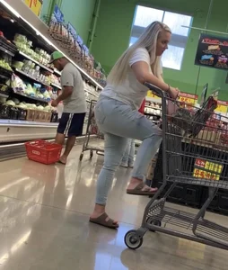 PAWG In Light Blue Jeans