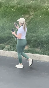 Fine white girl who lives in my complex takes a walk