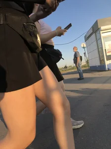 Girls in Skirts on the Street Candid Photos