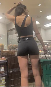Gym shark baddie in booty shorts [OC]