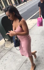 Sexy ebony pink dress T&A