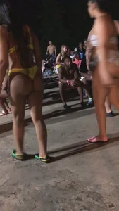 Party girls in bikinis, thongs and swimsuits