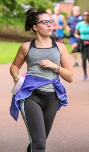 Candid track girls and runners