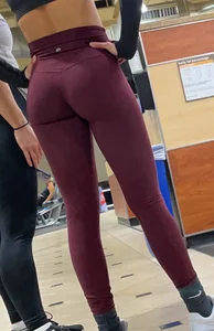 Sexy Fawn in Red Leggings — Amazing Petite Ass