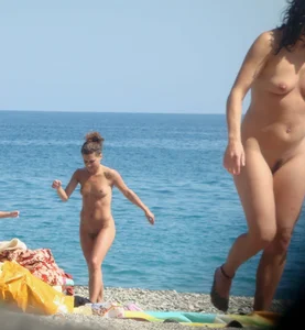 Nude beach and topless girls