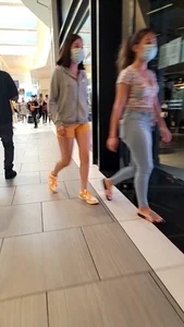 Cute teen in butt shorts