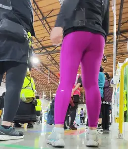 Sexy Asian Milf in Purple Leggings