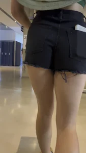 3 College Girls Showing Cheeks In Shorts