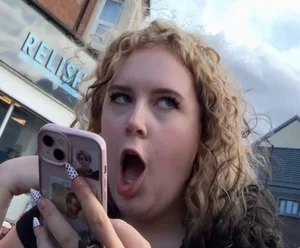 Windswept Smiley Women With Dyed Hair (Face Shots + Ass)