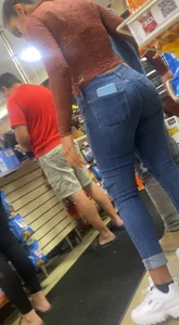 Latina ass in tight jeans