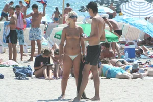 Continesti nude beach girls in Romania