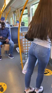 Mix of nice asses out in tight jeans