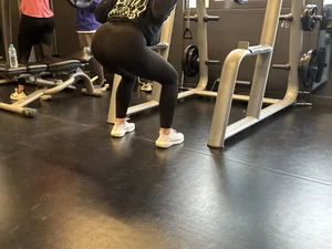 Being at leg sector in gym