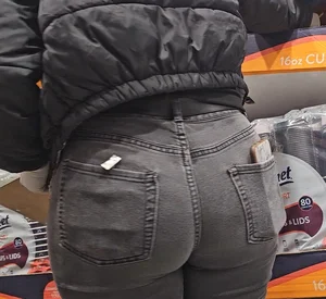 Blonde PAWG coworker stuffed in jeans
