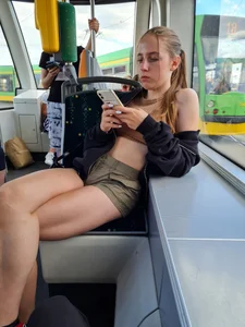 European teens spotted in a tram
