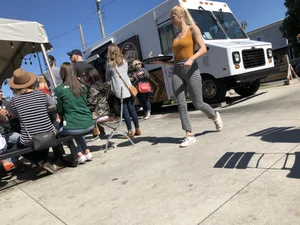 Busty Food Truck Waitress